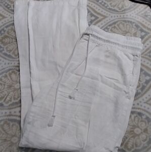 Jones of New York White Linen Pants XL Tall